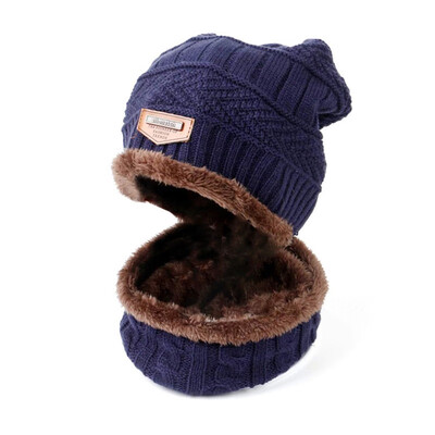 

Cute Toddler Kids Girl Boy Hat Winter Warmer Scarf with Hat Knit Hat Cap Infant Thick Cotton Collar Scarves Headwear Set