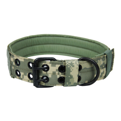 

Outdoor Hunting Training Dog Collar Tactical Military 5 Adjustable Holes Durable Quick Release Metal Buckle Pet Neck Belts