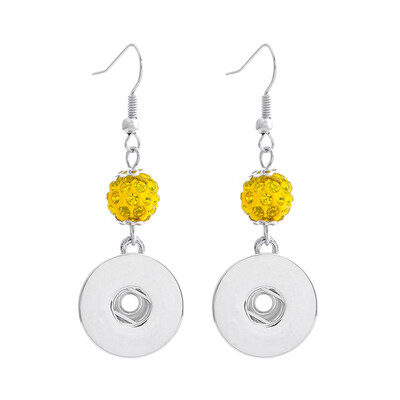 

New Fashion Beauty Simple Pearls charm snap earrings fit 18mm charm snap buttons
