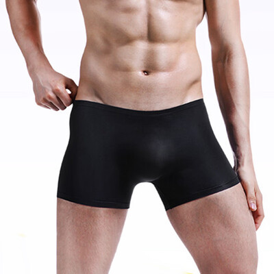 

Men Underwear Boxer Briefs Bulge Pouch Thin Transparent Shorts Panties Knickers
