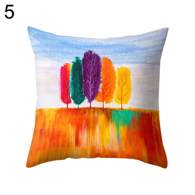 

Multi-Color Tree Printed Square Throw Pillow Case Cushion Cover Bedding Articles
