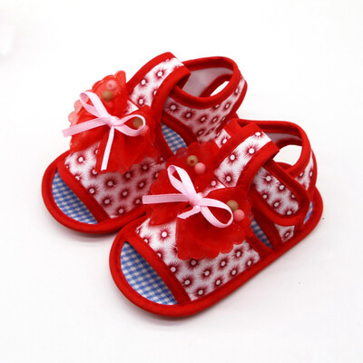 

Bowknot Flower Design Print Shoes Soft Sole Anti-slip Shoes Kids Baby Girl Shoes