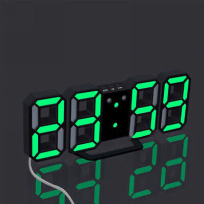 

Gobestart Modern Digital LED Table Desk Night Wall Clock Alarm Watch 24 or 12 Hour Display