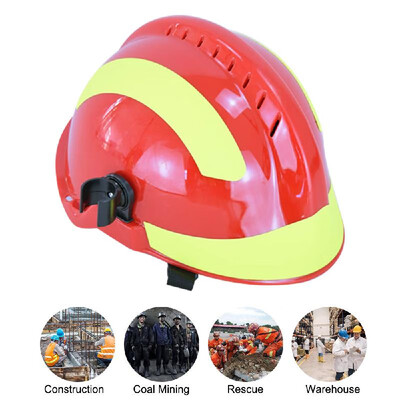

F2 Emergency Rescue Helmet Fire Fighter Safety Helmets Workplace Fire Protection Hard Hat with Headlamp & Goggles Protective Anti