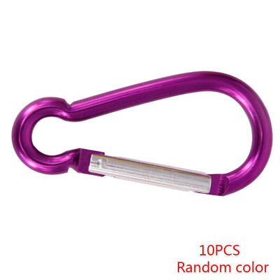 

10pcs Hiking Carabiner Outdoor Safety Hanging Hook Gourd-shaped Aluminum Alloy Backpack Keychain Buckle Random Color