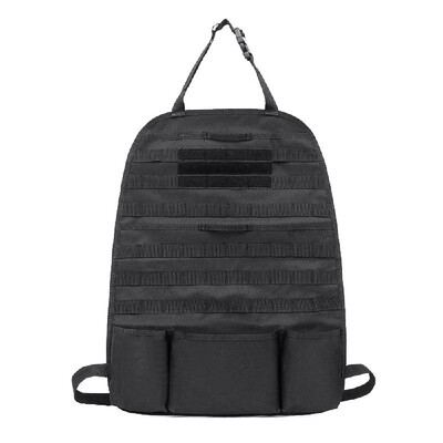 

Auto Car Seat Back Organizer Storage bag Molle Vehicle Panel Pouch bag Cover Multi Poket Black