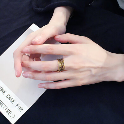 

Fashion Mens Ring Personalized Vintage Hemp Rope Ring Good Gift Open Adjustable