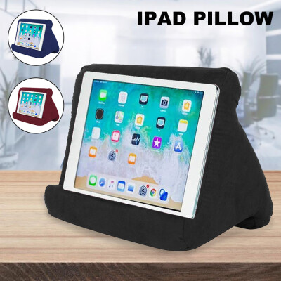 

Multi-angle Soft Pillow with Pocket Tablet Stand Portable Tablet Pillow Cushion Rest Holder Triangular Folding Tablet Reading