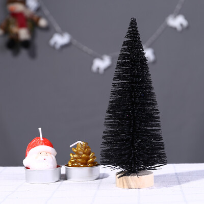 

Toponeto Christmas Tree Mini Pine Tree With Wood Base DIY Crafts Home Table Top Decor