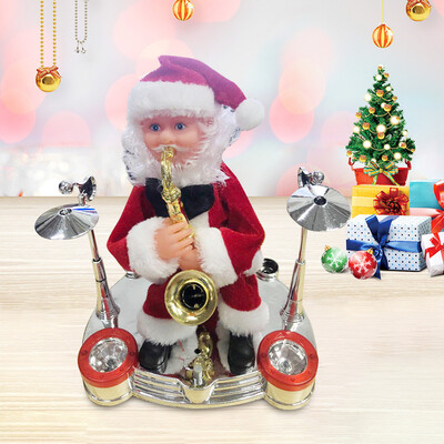 

Siaonvr Santa Claus Performance Blow sachs Musical Santa Electric Toy Ornaments gife