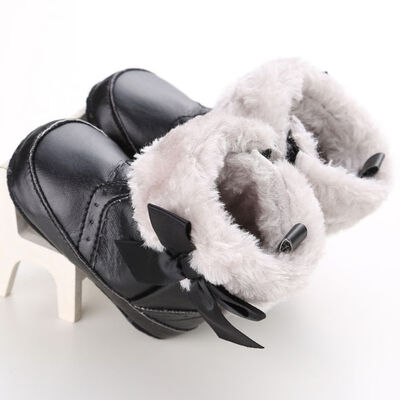 

Winter Baby Shoes Newborn Infant Bowknot Fleece Snow Boots Toddler Warm Booties Moccasins TQ