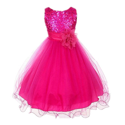 

Baby girls clothing Wedding Party Dress Sleeveless Newborn children Princess Dress