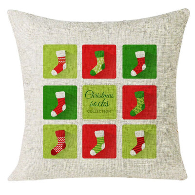 

Tailored Xmas Christmas Socks Sofa Home Decoration Festival Pillow Case Cushion Cover