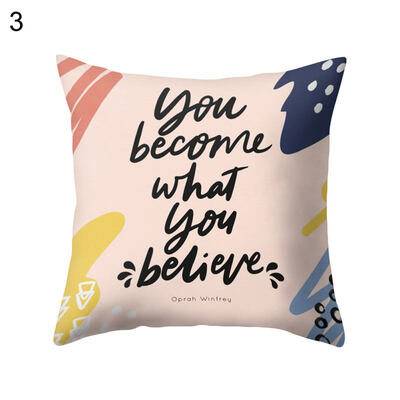 

Letter Dream Big Heart Pillow Case Cushion Cover Sofa Bed Car Cafe Office Decor