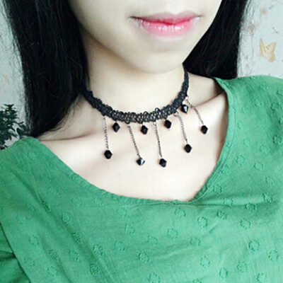 

Fashion Harajuku Retro Velvet Belt Lace Necklace Female Short Chain Clavicle