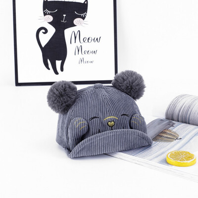 

Fashion Kids Autumn Hat Baby Girl Boy Cute Soft Baseball Cap Breathable Cartoon Visors Hats Sun Hats