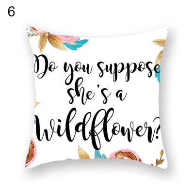 

Letter Circle Flower Bird Star Pillow Case Cushion Cover Sofa Bed Car Cafe Decor