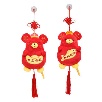 

Lovely hanging Plush Rat Mouse home Decoration 2020 Chinese New Year Zodiac Animal Mascot Toys Gifts for childern kids l1