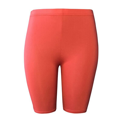 

Fashion Women Autumn Solid Color Bodycon Shorts Elastic High Waist Quick Dry Fitness Running Pants Sportswear