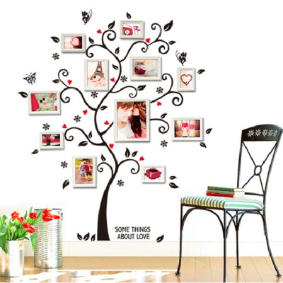 

New Diy Photo Frame Tree Wall Stickers Home Decor Design Living Room Sofa Vintage Poster Wall Art Decals Home Decoration