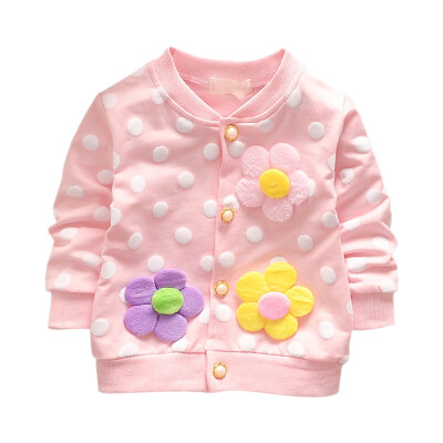 

Baby Girl Outerwear Sweatshirt Floral Print Cute Sweatshirt Kids Coat Outfits Tops