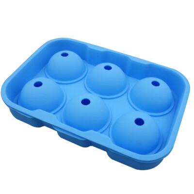 

6 Hole Silicone Ice Cube Ball Drinking Wine Tray Brick Round Maker Mold Sphere Mould Bar Ice Hockey Maker