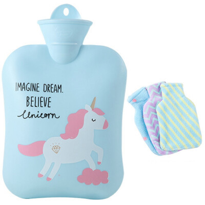 

Cartoon Unicorn Hand Warmer Plush Hot Water Bottle Removable And Washable Small Water Warmer Handbag Water Warm Handbag