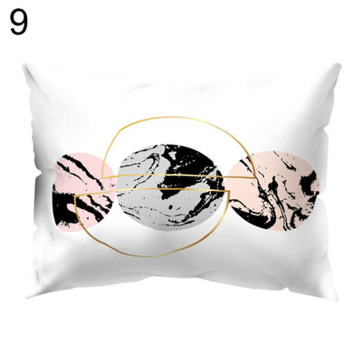 

Marble Grain Geometric Print Pillow Case Sofa Waist Throw Cushion Cover Decor