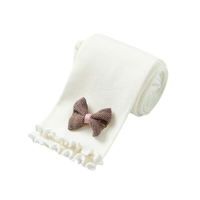 

2020 Autumn Newborn Baby Girls Pants Cotton Leggings Elastic Waist Bowknot Design Toddler Bottoms
