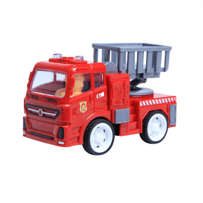 

Siaonvr Vehicle Children Toy Decor Diecast Pull Back Fire truck Car Model Xmas Gift New