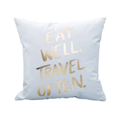 

Hight Quality Bronzing Gold Pillow Pillowcase Cotton Linen Printed 4545 CM