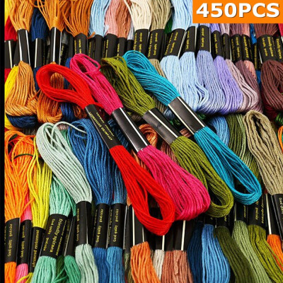 

NEW 200450PCS Cotton Cross Floss Stitch Thread Embroidery Sewing Skeins Knitting Multi Colors