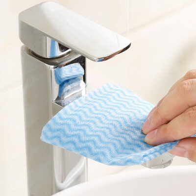

80 SheetsPack Disposable Non-Woven Rags Washing Dish Towel Kitchen Cleaning Cloth Non-stick Wiping Rags Random Color