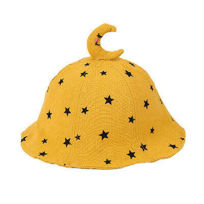 

Autumn Baby Hats Boys Girl Toddler Embroidery Dot Printing Bucket Hats With Ear Design Caps Reversible Sun Headwear