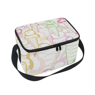 

ALAZA Ice Cream Lunch Box Insulated Lunch Bag Large Cooler Tote Bagfor Men Women