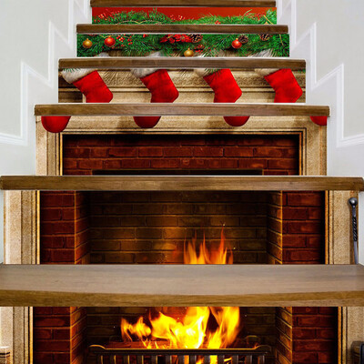 

Toponeto Christmas Decoration Stair Stickers Christmas Stairs Stickers Wall Stickers