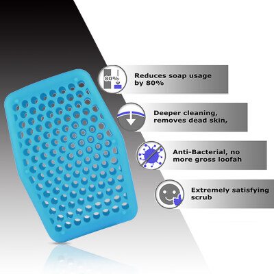 

Gobestart Silicone Soap Sleeve Intelligently Designed Shower Scrubber Clean Brush