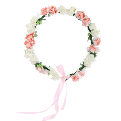 

Adjustable Wreath Flower Headband Crown Boho Headwrap Elastic Kids Girl Travel Wedding Girls Headwear Photography Hairband