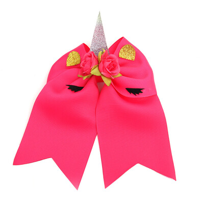 

High Quality Cheer leading Horse Elastic Headband for School Girls Fashion Bow Hairpin with Cute Colored