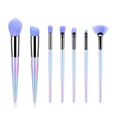 

Purple Bristles Makeup Set Loose Powder Brush Foundation Brush Blush Brush Eyeshadow Brush Fan Brush Makeup Tools