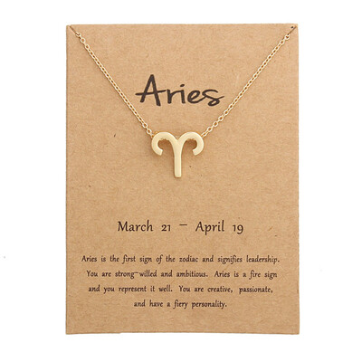 

Constellation Pendant Necklace Sign Necklace Birthday Gifts Message Card For Women Girls