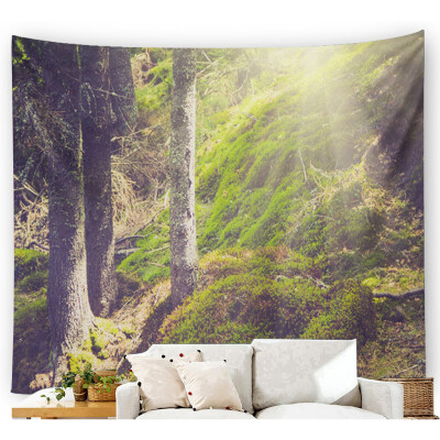 

Gobestart Misty Forest Tapestry Wall Hanging Nature Landscape Tapestry Sunshine Through Tree Tapestries For Bedroom Living Room