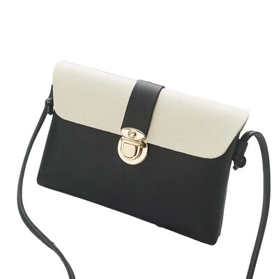 

Women Color Block Flap Faux Leather Small Crossbody Shoulder Bag Phone Holder