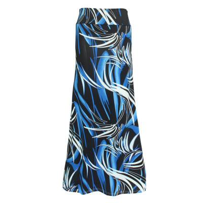 

Women Sexy Printed Package Buttocks Skirt Casual Pencil Empire Ankle-Length Polyester Spandex Skirts