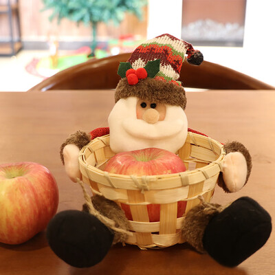 

Tailored Christmas Candy Storage Basket Decoration Santa Claus Storage Basket Gift