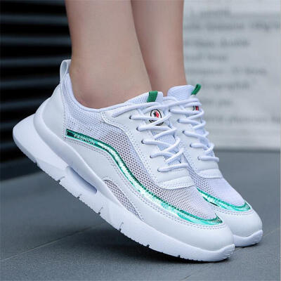 

New Womens Shoes Casual Sport Fashion Shoes Walking Flats Height Increasing Women Loafers Breathable Air Mesh Swing Wedges Shoe