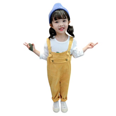 

New Autumn Girls Blouse Autumn Baby Girls Long Sleeve Cartoon Print Blouse Tops Strap Pants With Wings Design Casual Outfits Set