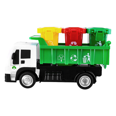 

YIWULARemote Control Rubbish Truck 4 WD Recycling Garbage Truck with Garbage Cans