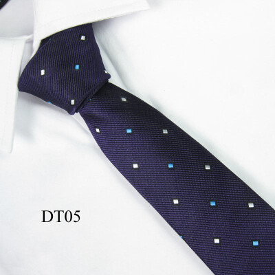 

Party Wedding Tie Classic Jacquard Woven Plain Skinny Silk Slim Necktie YRD