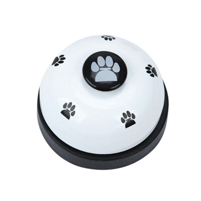 

panDaDa Dog Trainings Call Bell Stainless Steel Ball-Shape Paws Printed Meal Feeding Educational Puppy Training Tool Supplies